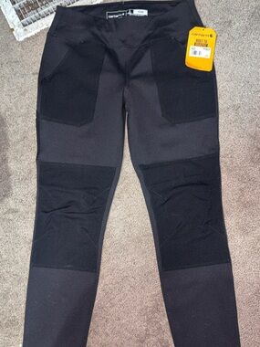Carhartt Black Fitted Midweight Utility Legging with Orange Tag